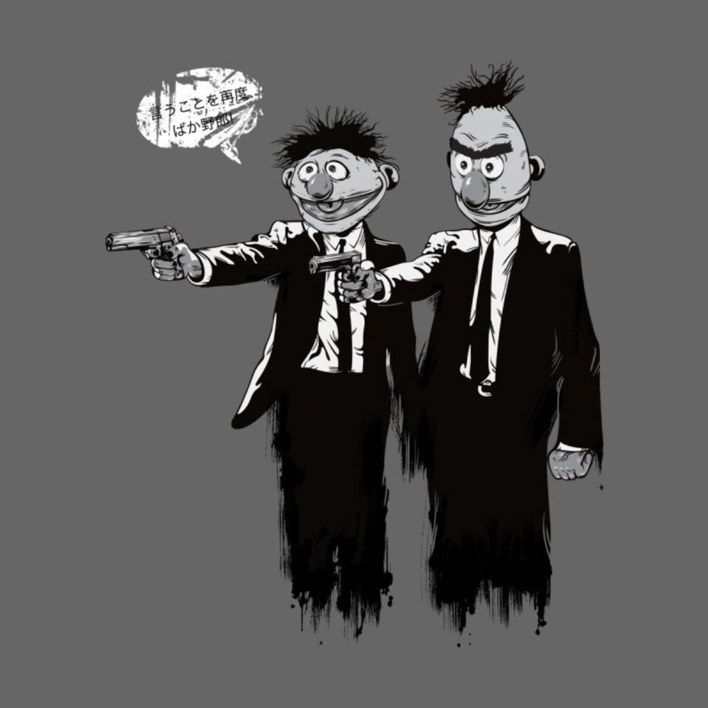 Defiant Bert and Ernie Pulp Fiction T-shirt MINT